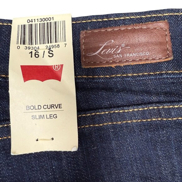 NWT Women's LEVI'S Bold Curve Classic Slim Leg Jeans- Size 16S/33‎ - Picture 9 of 15